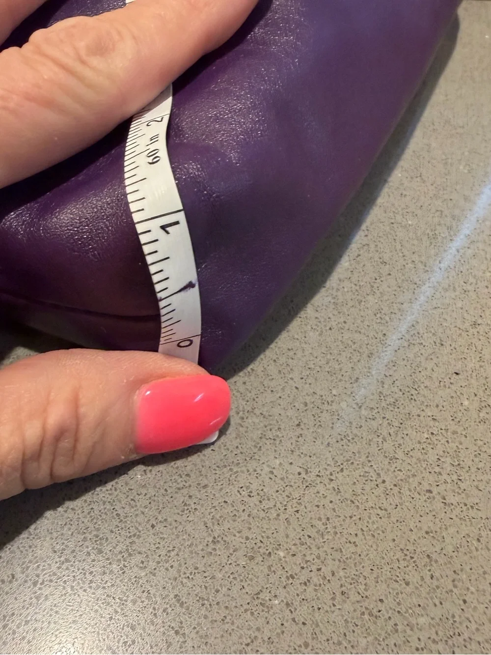 Furla Soft Purple Leather Zip Cosmetic Pouch